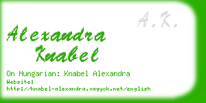 alexandra knabel business card